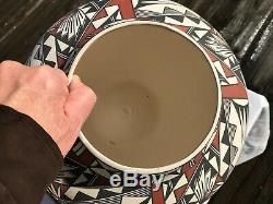12'' Vintage Native American Acoma Pottery Jar S Garcia N M New Mexico Pot Olla