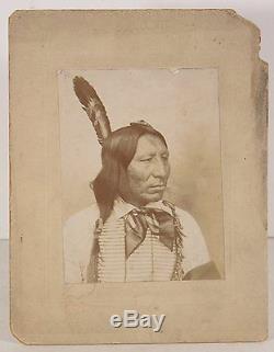 1896 Native American Lakota Sioux Indian Cabinet Card Photo Of John Elk Rookwood