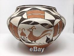 1900's Acoma Native American Bird Pottery Indian Pot