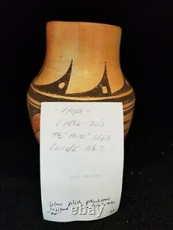 1910 20's Vintage HOPI Pottery polychrome sikyatki design vase 8.5'' x 6