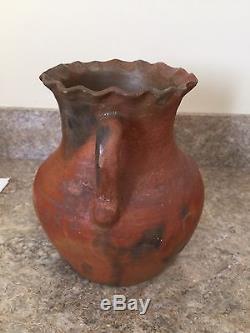 1910 Native American Catawba Indian SC Pottery with Provenance 2 Handled Jar