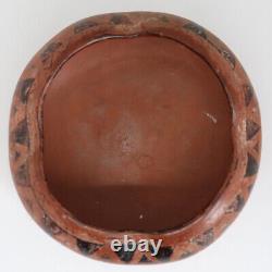 1920s Vintage Native American Southwest Redware and Black Pottery Shallow Bowl