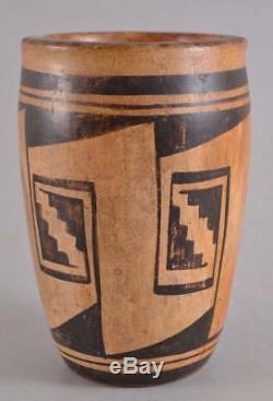 1930-40's LENA CHARLIE Hopi Native American Polychrome Pottery Vase