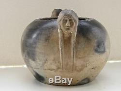 1930 MAUDE WELCH CHEROKEE INDIAN Figural POTTERY SIGNED & Dated N. Carolina