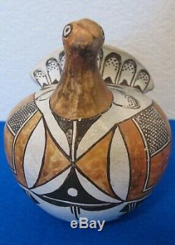 1950s ACOMA INDIAN Pottery DELORES SANCHEZ polychrome LARGE TURKEY FIGURE