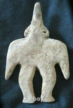 2 Small PRE-COLUMBIAN FIGURES Colima Pre-Historic Native American Old Indian Rel