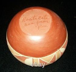$40 OFF! SAN JUAN PUEBLO Pottery Rosita Cata Bowl Native American Signed 3H