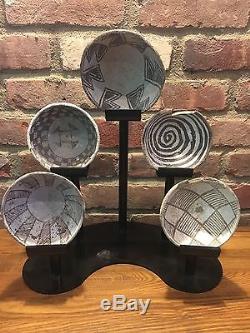 5 Prehistoric Anasazi small bowls, No Restoration, All measure about 4 wide