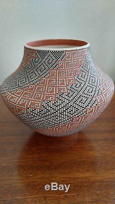 6.5 Coiled Acoma Pottery Native American Indian Pueblo by Frederica V. Antonio