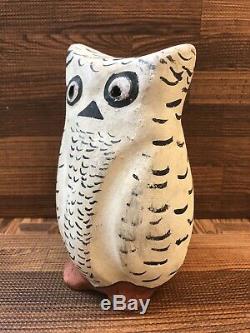 6 Tall Early Zuni Or Acoma Pottery Owl Likely Pre-1930s Native American