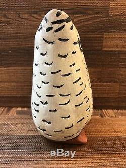 6 Tall Early Zuni Or Acoma Pottery Owl Likely Pre-1930s Native American