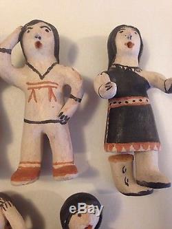 7 Charming Pottery Men/Women Native American Serafina Ortiz Cochiti Pueblo