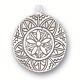 925 Sterling Silver Native American Indian Motif Pottery Plate Pendant Charm