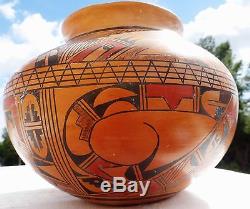 AMAZING Signed Marcella Kahe American Indian Hopi Tewa Pottery Large VASE Bowl