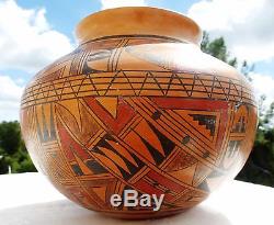 AMAZING Signed Marcella Kahe American Indian Hopi Tewa Pottery Large VASE Bowl