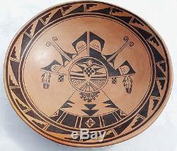 AMAZING Signed Native American- Hopi BOWL by artist Barbara Polacca Lrg Detailed