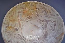 Anasazi- Authentic Mimbres B/w Geometric Bowl, 1100-1350 Ad, New Mexico