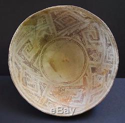 Anasazi- Authentic Mimbres B/w Geometric Bowl, 1100-1350 Ad, New Mexico