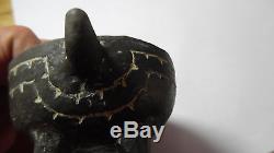 Antique Native American Indian Pottery Deer Effigy Bowl