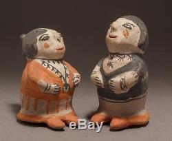 A Rare Native American Cochiti Pueblo Pair of Figurines by Teresita Romero