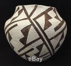 Acoma Native American pottery bowl geometric pattern 1930's 40's old
