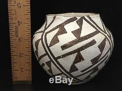Acoma Native American pottery bowl geometric pattern 1930's 40's old
