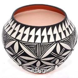 Acoma Polychrome Olla Pueblo Pottery Signed Antonio