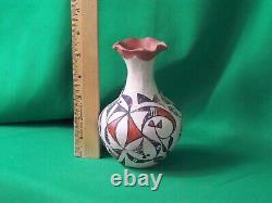 Acoma Polychrome Vase Vintage 1950 Incredible