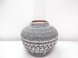 Acoma Pottery Native American Indian Pueblo Fine Line Basket Melissa C. Antonio