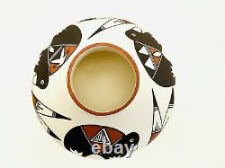 Acoma Pueblo Handmade Native American Teepee Bird 6x9 Pottery by T. Garcia N. M