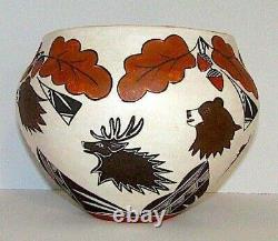 Acoma Pueblo Large Collector Quality Pottery Signed Vintage Native American Olla