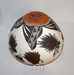 Acoma Pueblo Large Collector Quality Pottery Signed Vintage Native American Olla