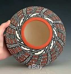 Acoma Pueblo Native American Etched Pottery I. Chino (Iona K.) Large