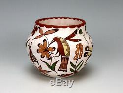 Acoma Pueblo Native American Indian Pottery Bird Bowl #3 Diane Lewis