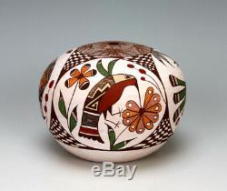 Acoma Pueblo Native American Indian Pottery Bird Seed Jar #3 Diane Lewis