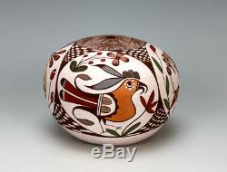 Acoma Pueblo Native American Indian Pottery Bird Seed Jar #3 Diane Lewis
