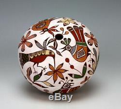 Acoma Pueblo Native American Indian Pottery Bird Seed Jar #4 Diane Lewis