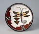 Acoma Pueblo Native American Indian Pottery Dragonfly Plate Marilyn Ray