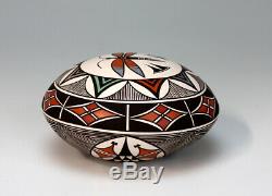 Acoma Pueblo Native American Indian Pottery Dragonfly Seed Pot Sharon Lewis