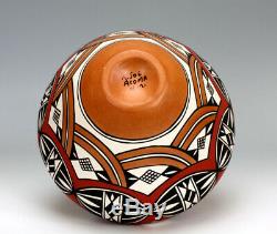 Acoma Pueblo Native American Indian Pottery Fertility Olla Kenneth Joe