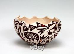 Acoma Pueblo Native American Indian Pottery Mimbres Bowl P. Lule