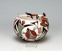 Acoma Pueblo Native American Indian Pottery Small Bowl Judy Lewis