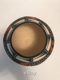 Acoma Pueblo Polychrome Pot Jar Native American by Emil Chino New Mexico