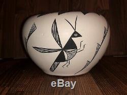 Acoma Pueblo Pottery Olla Pot Signed Sharon Lewis Native American