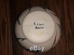 Acoma Pueblo Pottery Olla Pot Signed Sharon Lewis Native American
