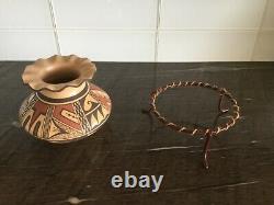 Agnes Nahsonhoya Hoya Indian Pottery Pot Native American