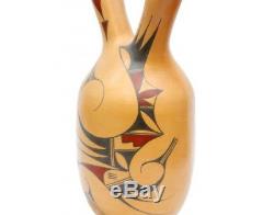 Alta Yesslith, Hopi Pottery, Wedding Vase, Traditional Paint, 15 x 6 1/2