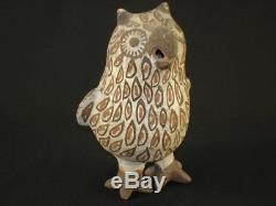 An early Zuni pottery standing Owl, Native American Indian, Circa 1905