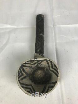 Anasazi Pottery Painted Black/White Native American Ladle Dipper Circa 1100 AD