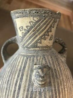 Ancient Antique Native American Indian CHANCAY pottery Bat Effigy POT vessel